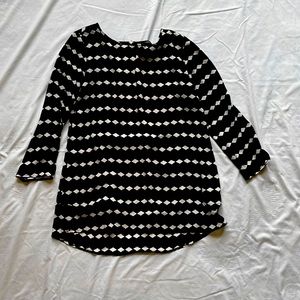 The Limited Black Swing 3/4 Sleeve Blouse - Size XS